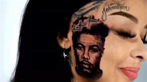 blueface tattoo|Blueface shocks family with face tattoo tribute to Chrisean Rock